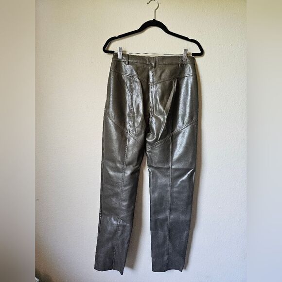 Wilfred Grey Green Faux Leather Pants Size 8 - Picture 3 of 9